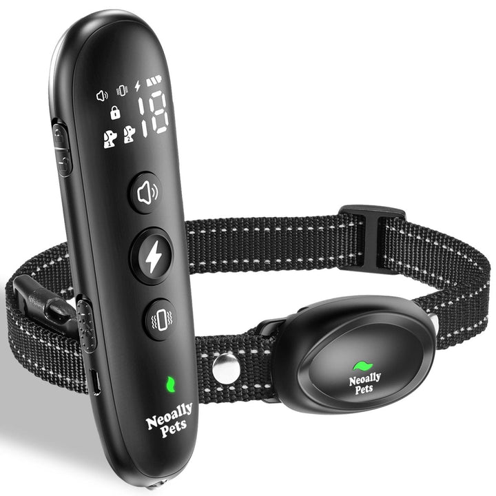 NeoAlly Remote Dog Training Collar for 8-150lbs Dogs | Rechargeable, Waterproof, 3 Training Modes, Security Lock, LED Anti-Lost Lights - 1 Collar - by Neoallypets