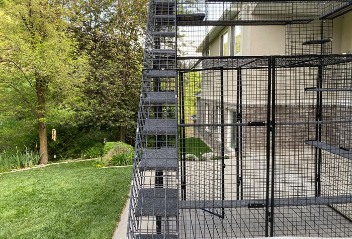 K9 Kennel Store Outdoor Catio Stairs - - Catio by K9 Kennel Store