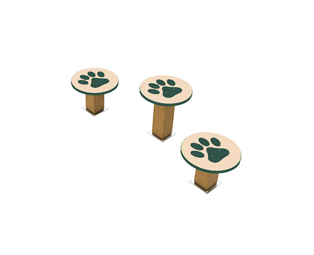BarkPark Recycled Stepping Paws Set of 3 - - by BarkPark