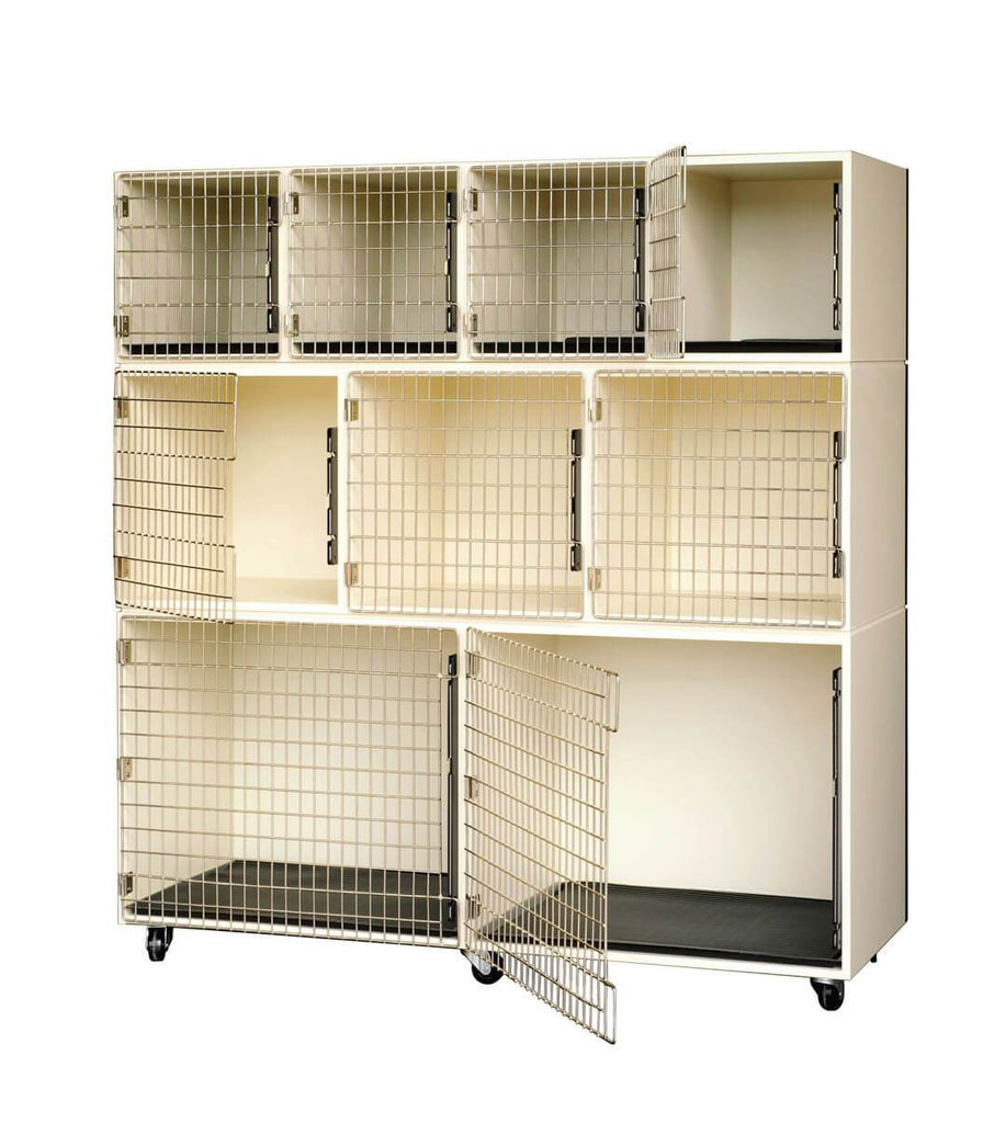 Petlift Professional Veterinary & Grooming Cage Banks - 9 Units - - Cage Banks by Petlift