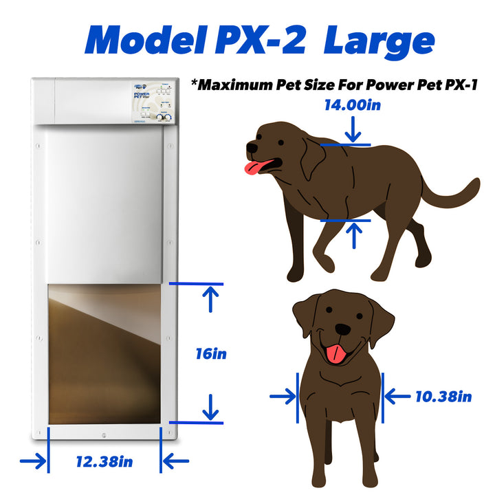 High Tech Pet WiFi Controlled Power Pet Door - Large - - Automatic Pet Door by High Tech Pet