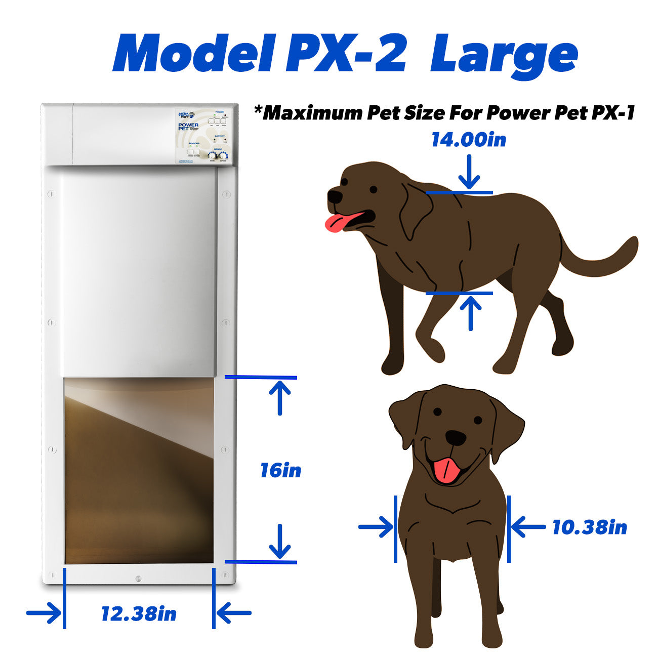 High Tech Pet WiFi Controlled Power Pet Door - Large