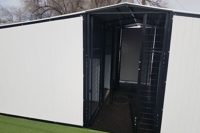 K9 Kennel Store Multiple Vinyl Enclosed Corridor Dog Kennels x2 - - Dog Kennels & Runs by K9 Kennel Store