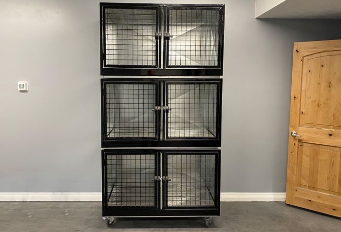 K9 Kennel Store Quick N Clean Galvanized Cage Banks - 3 or 6 Units - Cage Banks by K9 Kennel Store