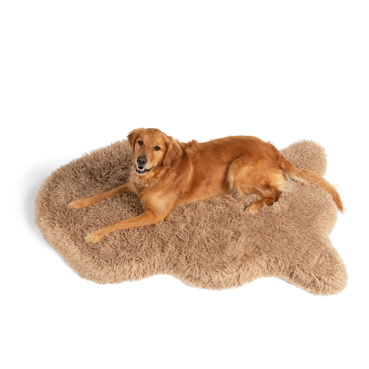 PupRug® Luxe Faux Fur Orthopedic Dog Bed - Plush Sheep Tan - - Dog Beds by Paw.com