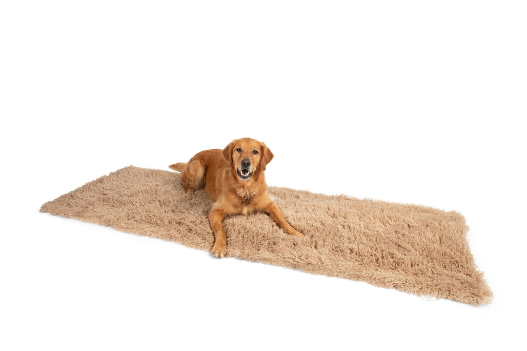 PupProtector™ Luxe Waterproof Bed Runner - Plush Sheep Tan - - Dog Blanket by Paw.com