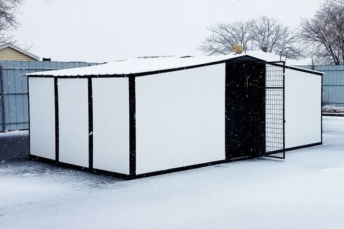 K9 Kennel Store Multiple Vinyl Enclosed Corridor Dog Kennels x2 - - Dog Kennels & Runs by K9 Kennel Store