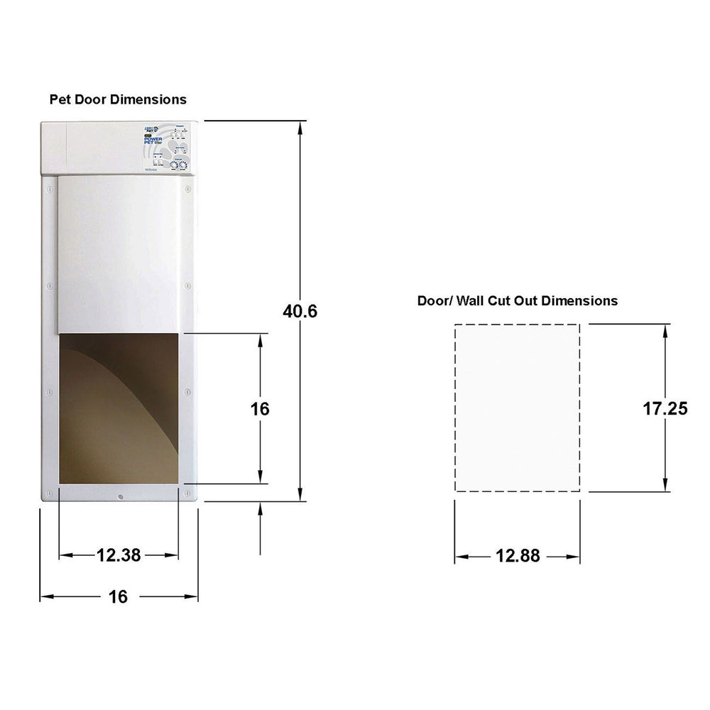 High Tech Pet WiFi Controlled Power Pet Door - Large - - Automatic Pet Door by High Tech Pet