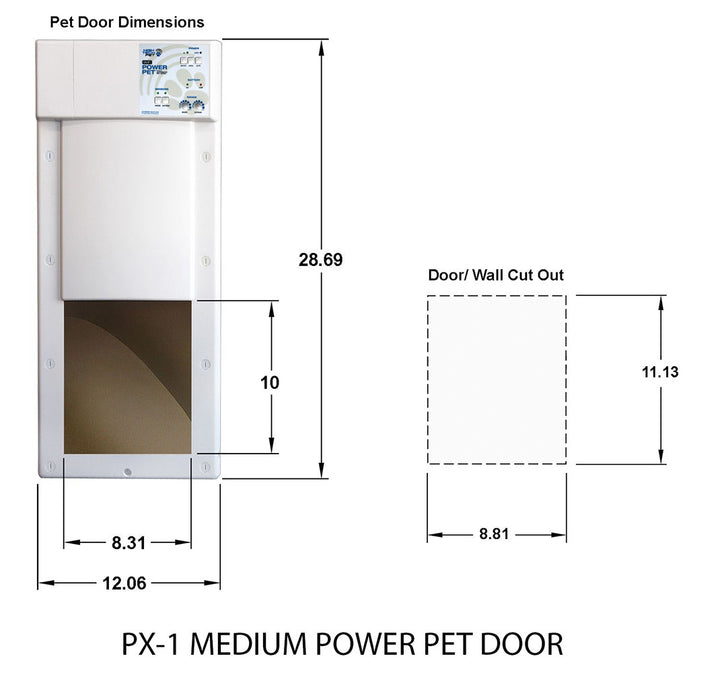 High Tech Pet WiFi Controlled Power Pet Door - Medium - - Automatic Pet Door by High Tech Pet
