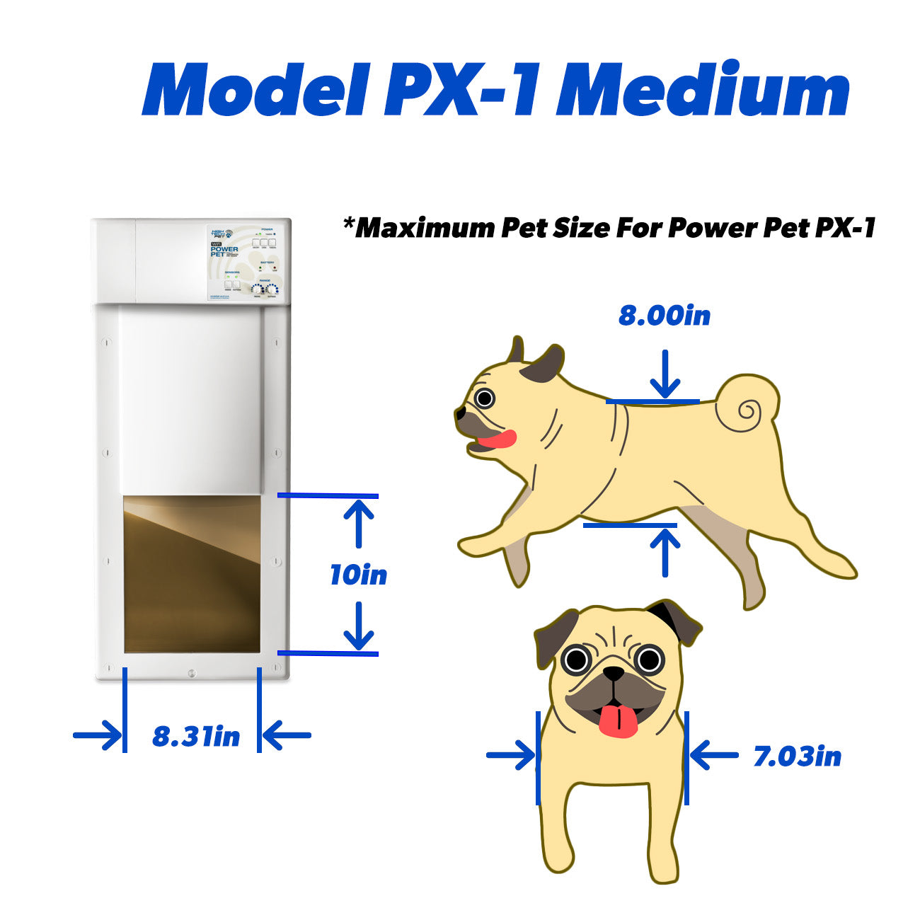 High Tech Pet WiFi Controlled Power Pet Door - Medium