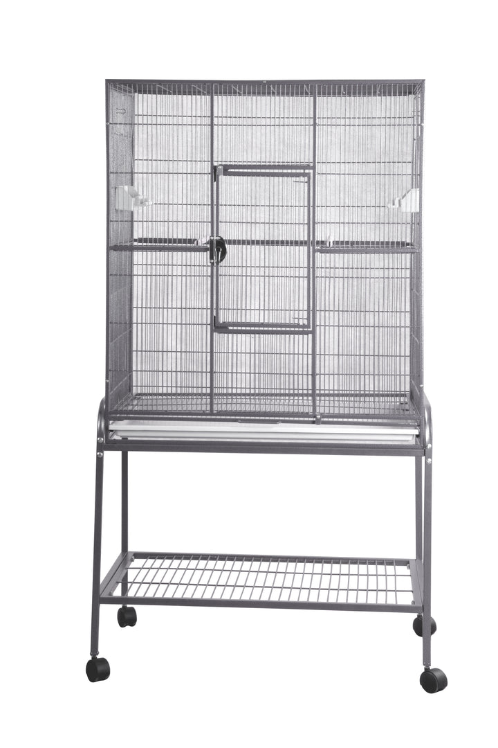 A&E Flight Cage & Stand - Platinum - Bird cages by A&E