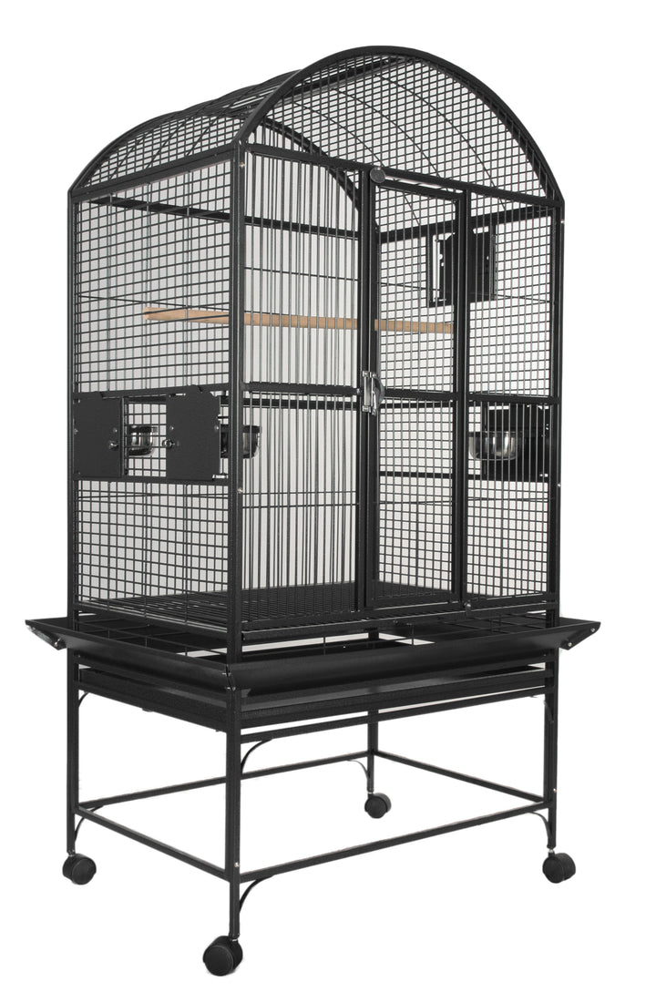 A&E Dome Top Cage with 3/4" Bar Spacing - Black - Bird cages by A&E
