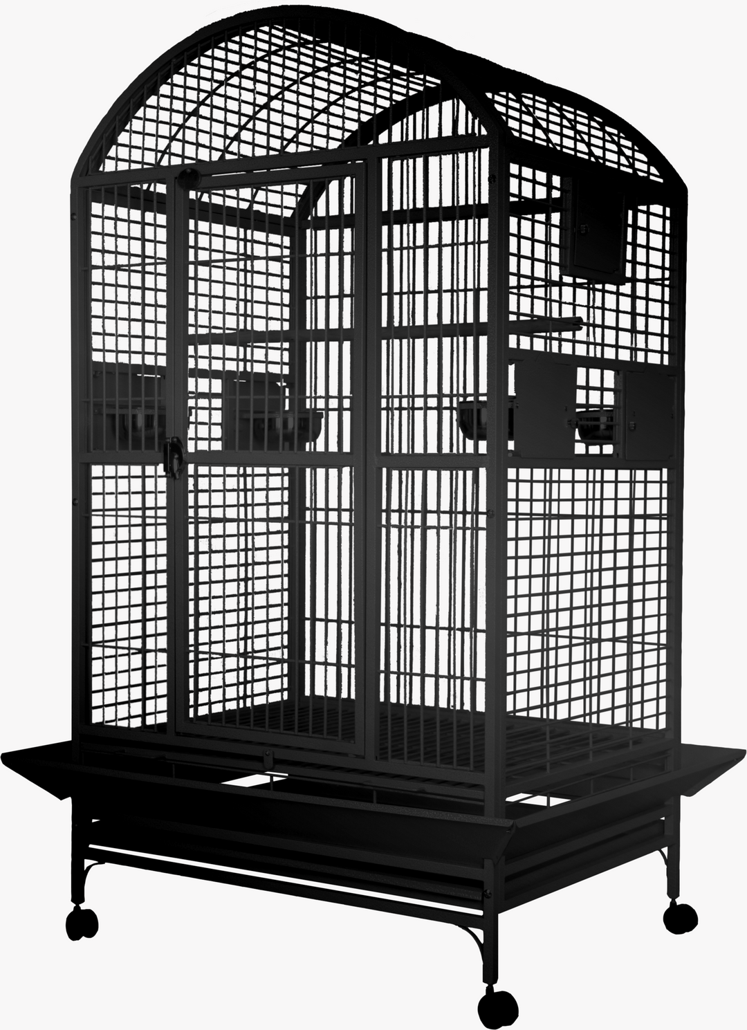 A&E Extra Large Dome Top Bird Cage - Black - Bird cages by A&E