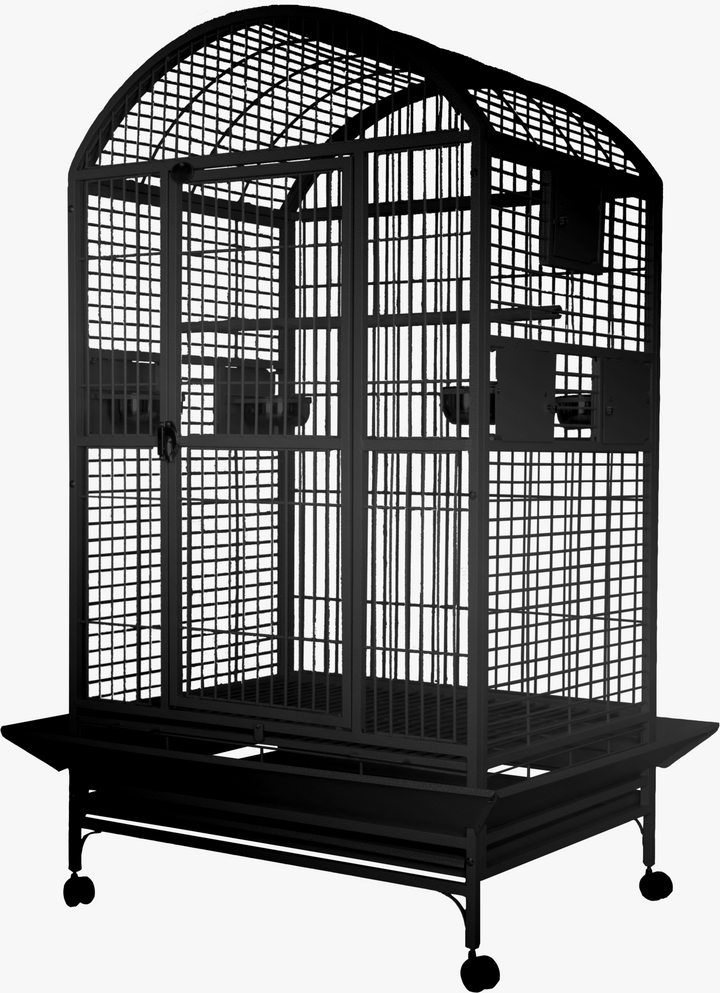 A&E Extra Large Dome Top Bird Cage - Black - Bird cages by A&E