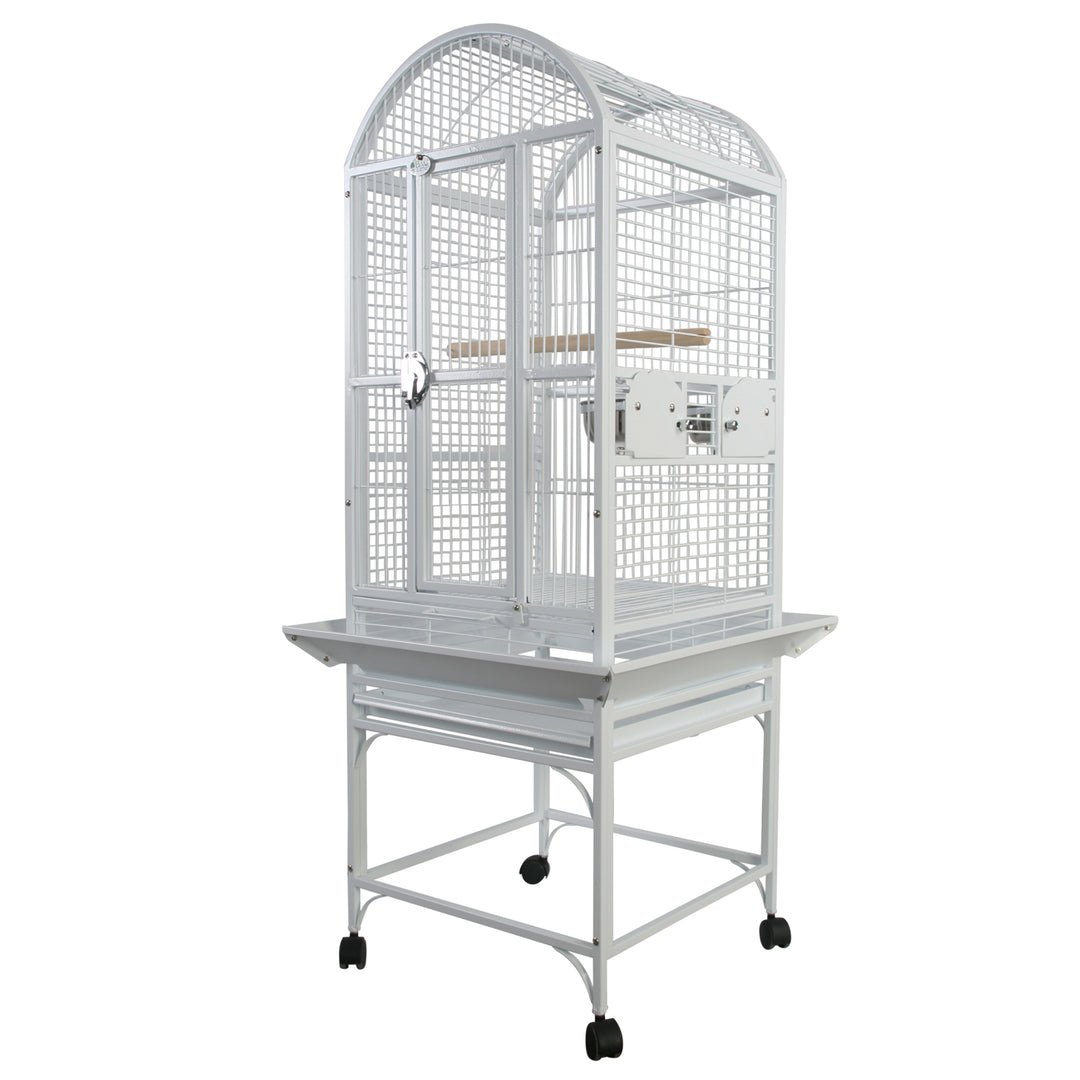 A&E Small Dome Top Bird Cage - White - Bird cages by A&E