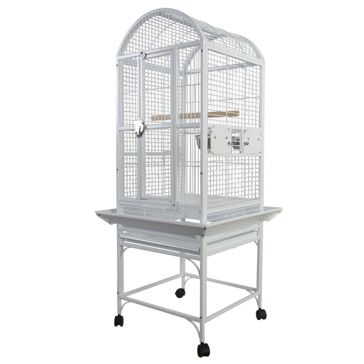 A&E Small Dome Top Bird Cage - White - Bird cages by A&E