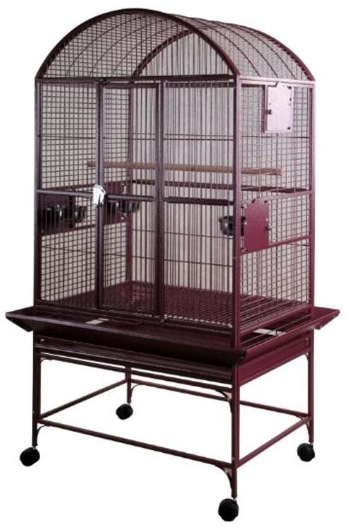 A&E Dome Top Cage with 3/4" Bar Spacing - Burgundy - Bird cages by A&E