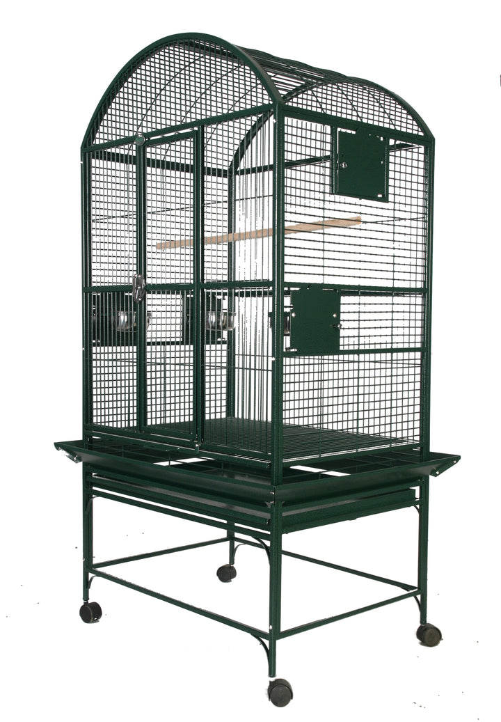 A&E Dome Top Cage with 3/4" Bar Spacing - Green - Bird cages by A&E
