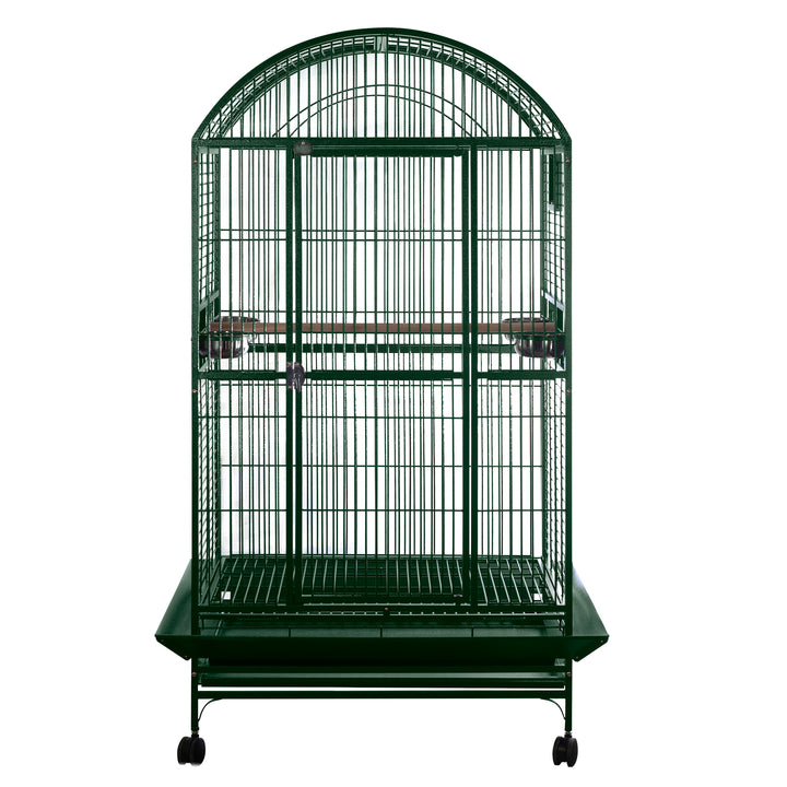 A&E Dome Top Cage with 1" Bar Spacing - Green - Bird cages by A&E