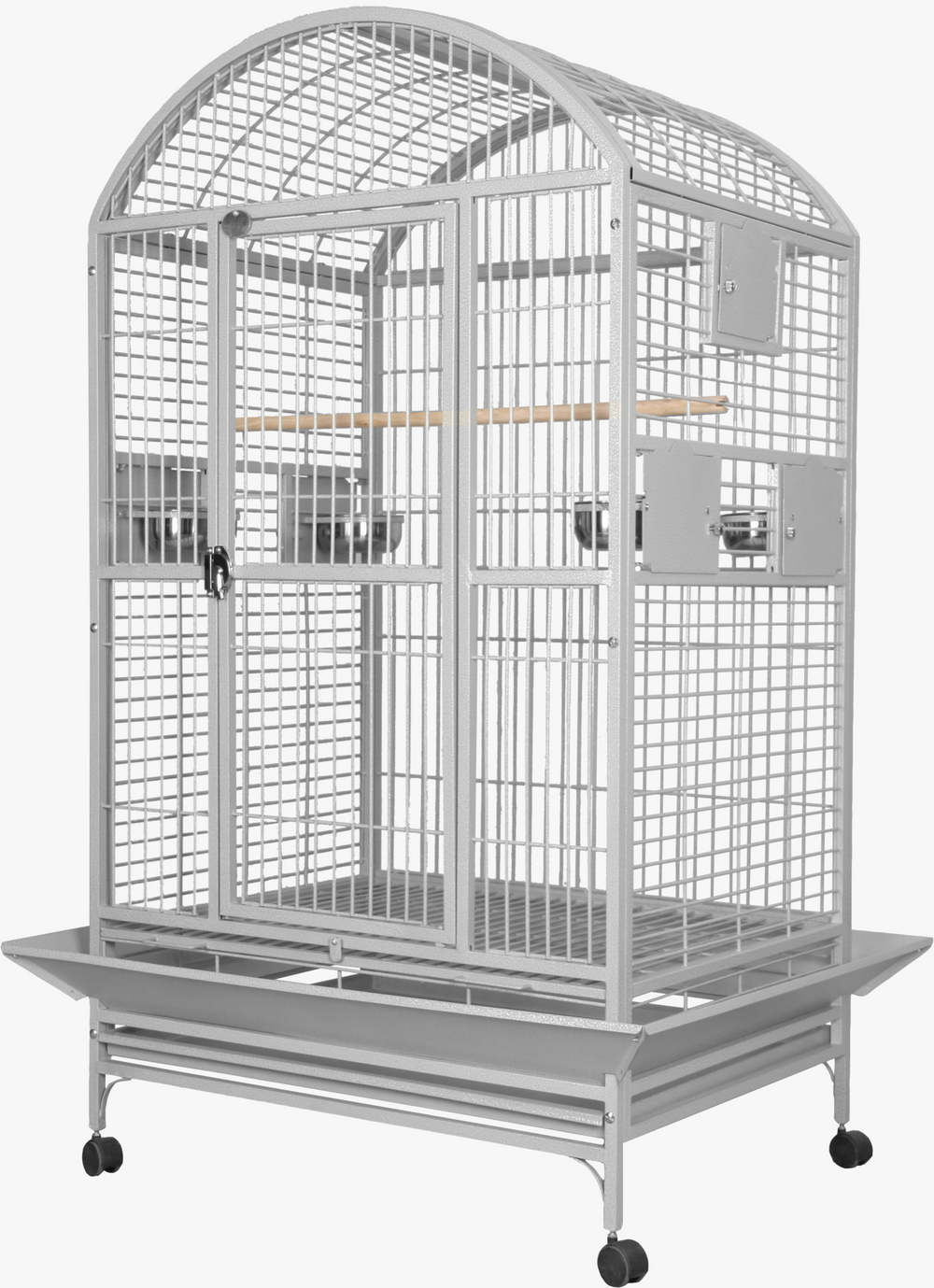 A&E Dome Top Cage with 1" Bar Spacing - White - Bird cages by A&E