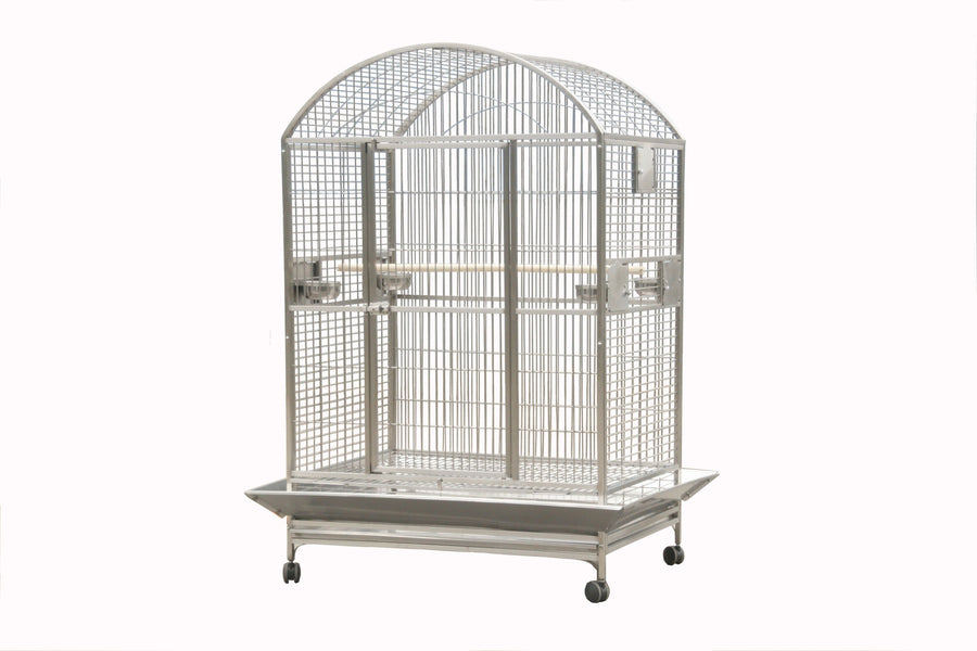 A&E Enormous Dome Top Bird Cage - Platinum - Bird cages by A&E