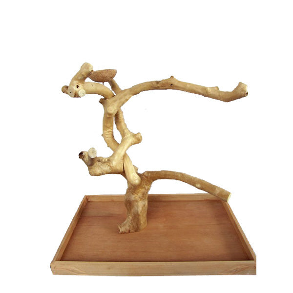 A&E Java Wood Table Top Play Stand - Large - Bird Play Stand by A&E