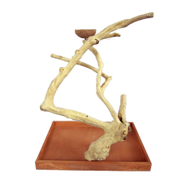 A&E Java Wood Table Top Play Stand - Medium - Bird Play Stand by A&E