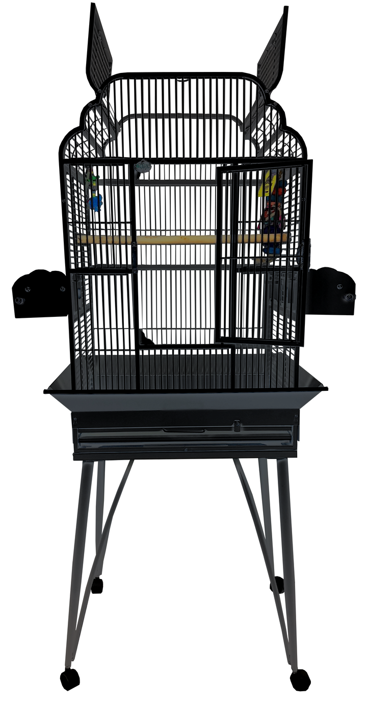 A&E Medium Victorian Open Top - Black - Bird cages by A&E