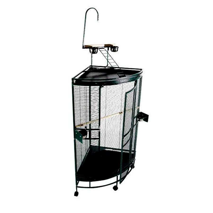 A&E Medium Corner Bird Cage with Play Top - - Bird cages by A&E