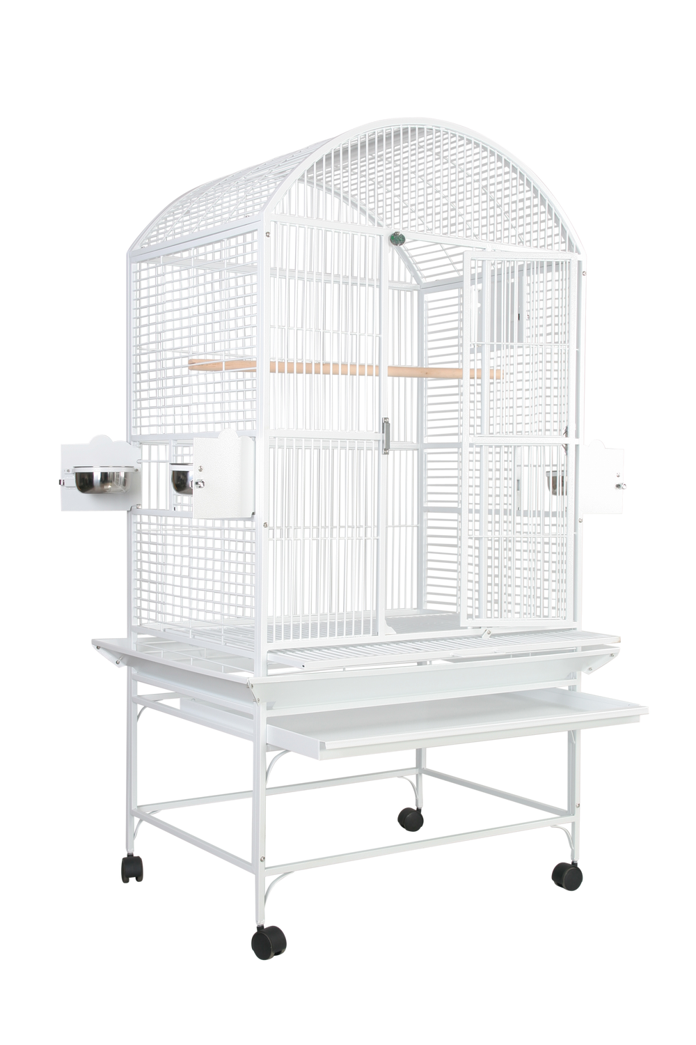 A&E Dome Top Cage with 3/4" Bar Spacing - White - Bird cages by A&E