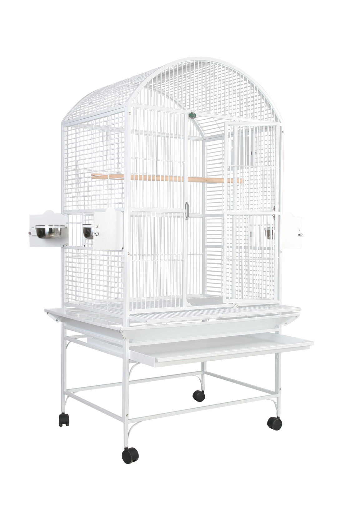 A&E Dome Top Cage with 3/4" Bar Spacing - White - Bird cages by A&E