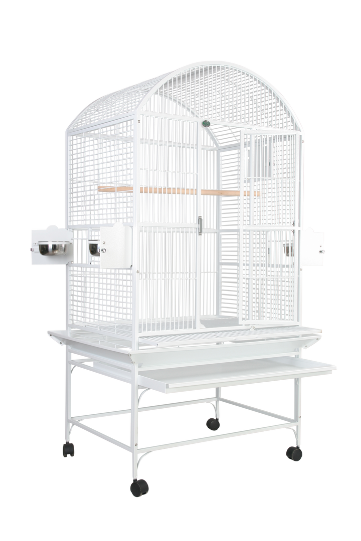 A&E Dome Top Cage with 3/4" Bar Spacing - White - Bird cages by A&E
