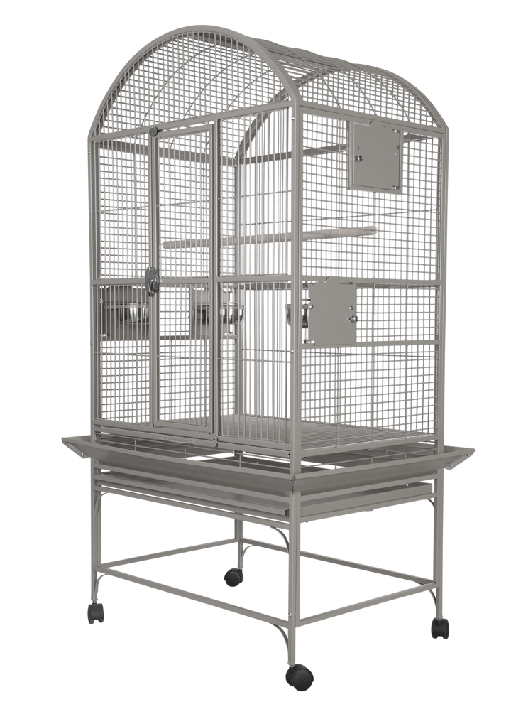 A&E Dome Top Cage with 3/4" Bar Spacing - Platinum - Bird cages by A&E